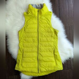 LULULEMON Fluffed Up Vest Split Pea 800 Fill Goose Down Gorpcore Camping 6